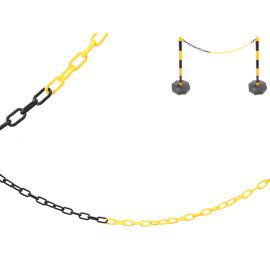 Fence warning chain 1m - yellow and black