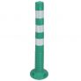 Green tilting bollard 75 cm with reflectors