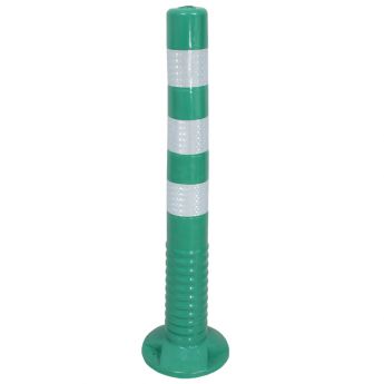 Green tilting bollard 75 cm with reflectors